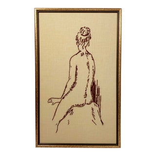 Framed Nude Needlepoint Wall Art For Sale
