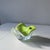 Late 20th Century Late 20th Century Cased Lime Green and White Crystal Murano Style Controlled Bubble Freeform Ashtray For Sale - Image 5 of 12