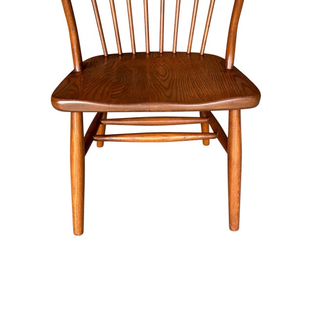 1980s 1980s F. W. Lombard - Hans Wegner Design Solid Ash Wood Peacock Dining Chairs For Sale - Image 5 of 12