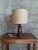 Antique Lamp in Turned Wood and Engraved Brass from Royal Adelaide, 1890s For Sale - Image 3 of 13