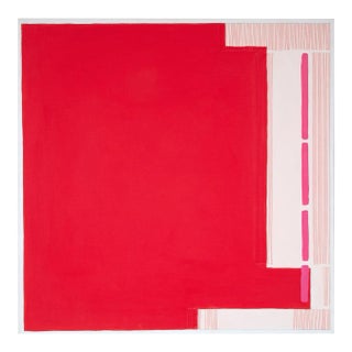 Contemporary Abstract Acrylic and Thread on Canvas Painting "Hiccup" by Holly Miller For Sale