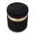 Transitional Melody Black Tasseled Ottoman For Sale - Image 3 of 7