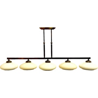 Polish Brass Strip Chandelier, 1990s For Sale