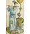 A fabulous pair of Chinoiserie push plates; each features a silver foil backing to reverse painted scenes, one figural and...