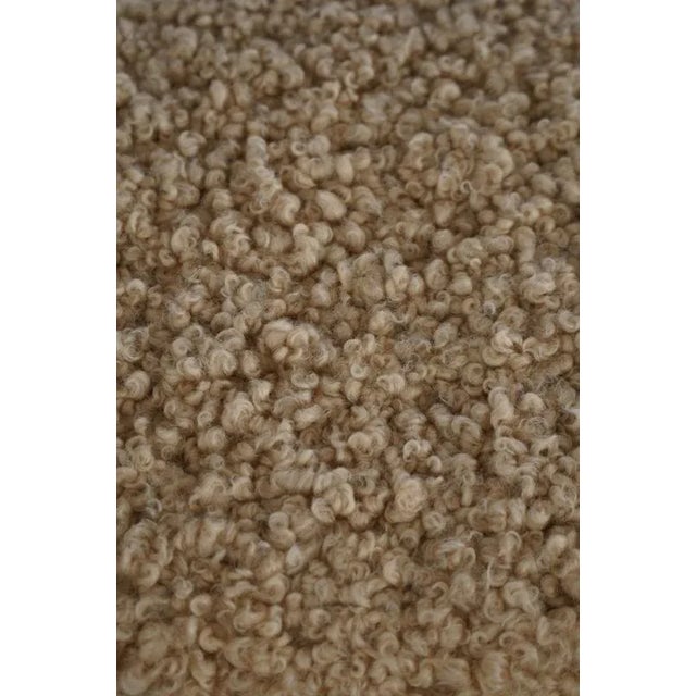 1950s Mid-Century Modern Danish Hexagonal Oak Stool with Shearling Lambswool, 1950 For Sale - Image 5 of 11