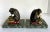 Metal Vintage Bronze Reading Monkey Bookends on Green Marble For Sale - Image 7 of 12