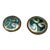1950s Pepe Mendoza Set Two Round Pull Knobs Mayan Revival Malachite Mexico For Sale