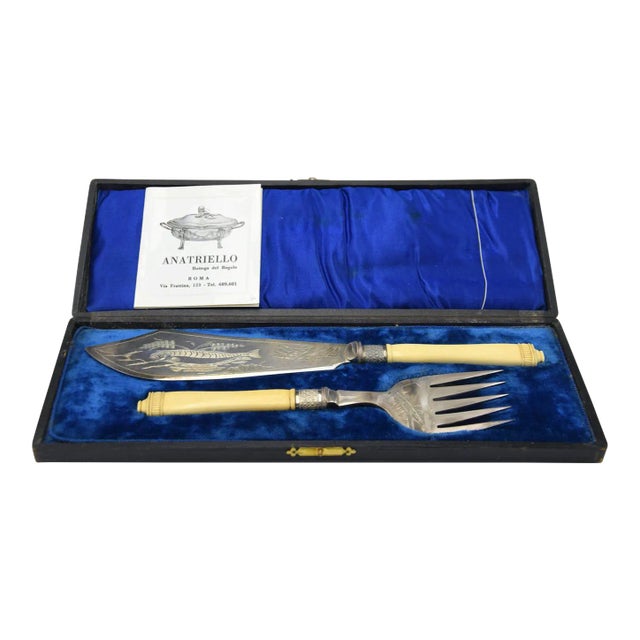 Antique Silver Serving Cutlery, England, 1875, Set of 2 For Sale