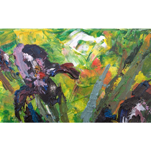 Textile Natalia Vypritskaia, the Dance of the Irises, 2026, Acrylic and Oil on Canvas For Sale - Image 7 of 10
