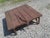 1940s Vintage Primitive Industrial Small Garden Cart Platform Table, Rustic Wood & Iron Coffee Table For Sale - Image 5 of 10