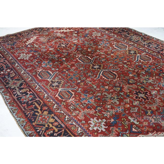 Vintage Heriz Rug 7'5'' x 10'6'' For Sale In New York - Image 6 of 11