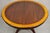 Traditional Regency Style Mahogany Round Banded Oval Extension Dining Table W/ Leaf For Sale - Image 3 of 12