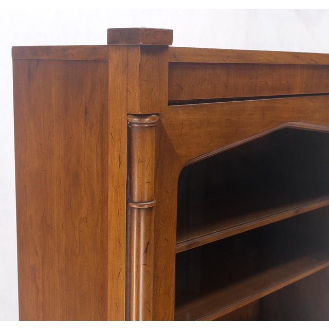 Single Glass Door Solid Cherry Tall Bookcase Cupboard Bottom Compartment For Sale - Image 10 of 11