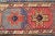 Blue Late 19th Century Antique Persian Kazak Runner With Medallions in Red Blue and Yellow For Sale - Image 8 of 12