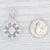 New .85ctw Diamond Cluster Flower Pendant 18k White Gold Statement For Sale - Image 4 of 4