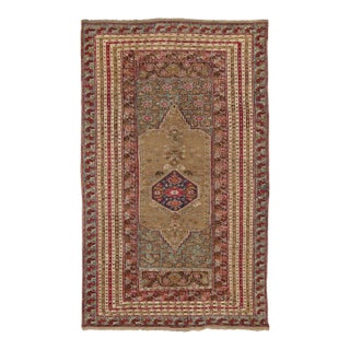 Vintage Turkish Rug With Intricate Medallion & Multi Border Design - Rug & Kilim For Sale