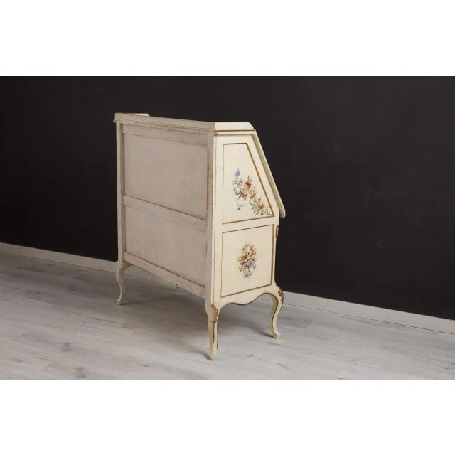 Hand-Painted and Gilded Secretaire, 1950s For Sale - Image 4 of 9
