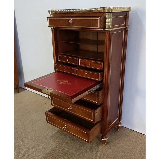 Small Louis XVI Mahogany Secretary For Sale - Image 12 of 18