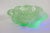 Mid-Century Modern Uranium Glass Cabbage Leaf Candy Server Nappy Dish 4571b For Sale - Image 3 of 17
