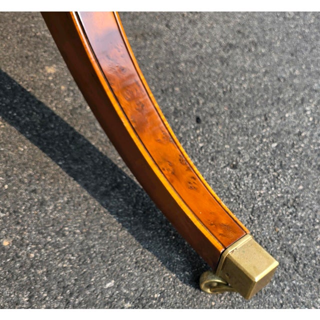 84" Yew Wood Jupe Dining Table With Matching Yew Wood Leaves Storage Trunk Made in England by Thomas Carroll For Sale - Image 16 of 18