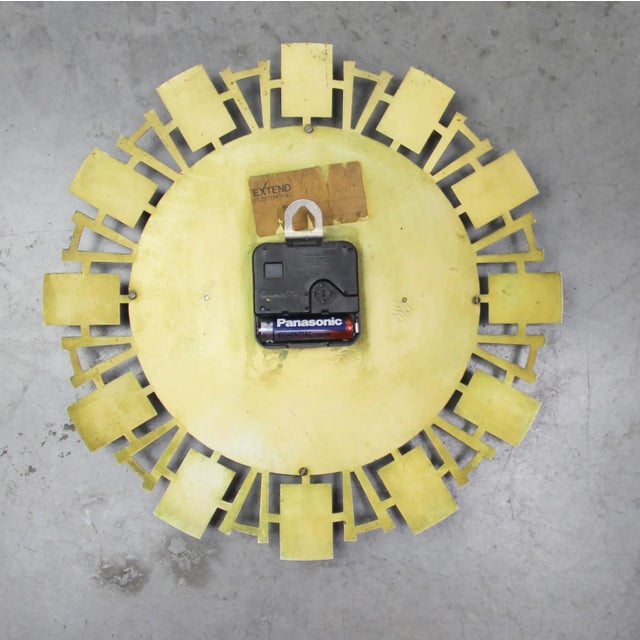 Mid-Century Modern Vintage Spanish Clock, 1960s For Sale - Image 3 of 5