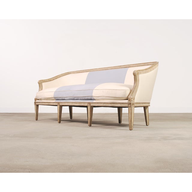 French Dennis & Leen Neoclassical Style Italian Settee Cabriole Sofa For Sale - Image 3 of 17
