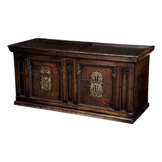 Late 18th Century Continental Baroque Paneled Chest For Sale