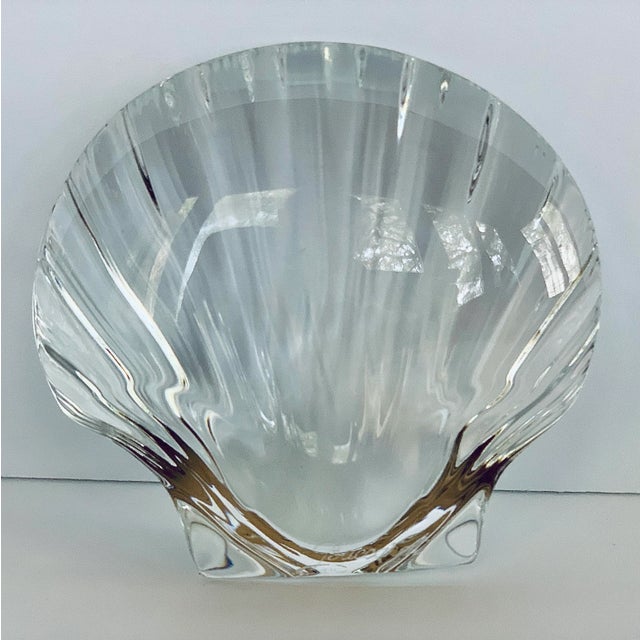 Baccarat Vintage Baccarat French Crystal Seashell Paper Weight in Original Box For Sale - Image 4 of 11