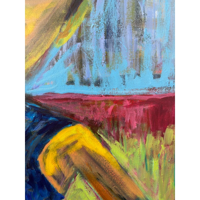 “Between Thoughts” Original Acrylic Contemporary Expressionism Portrait by Linda McDonough For Sale - Image 9 of 12