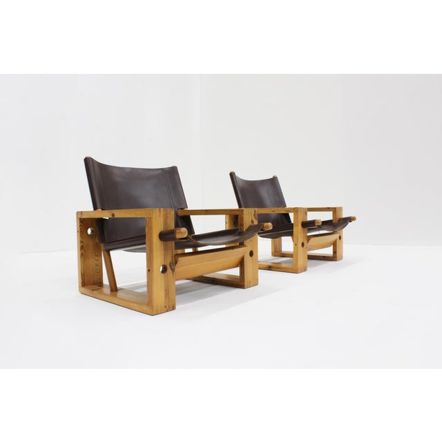 This early 1960s Dutch lounge chairs, designed by Ate van Apeldoorn for Houtwerk Hattem, are a fine example of mid-century...