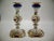 Hand Painted French Faience Candlesticks, a Pair For Sale - Image 6 of 8