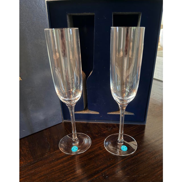 Transitional Vintage Tiffany & Co. Champagne Flutes - Brand New For Sale - Image 3 of 10
