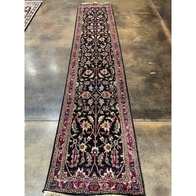 Handwoven Persian Design Indian Rug 2'6" X 11'10"