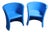 Pair of Me Too Magis Trioli Electric Blue Children's Play Chairs by Eero Aarnio For Sale