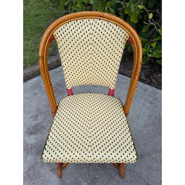 Vintage French Bistro Bent Bamboo Side Chair For Sale - Image 9 of 12