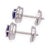 Contemporary Tiffany & Co. Platinum Soleste Halo Round Sapphire and Diamond Stud Earrings 1ct, A Pair For Sale - Image 3 of 9