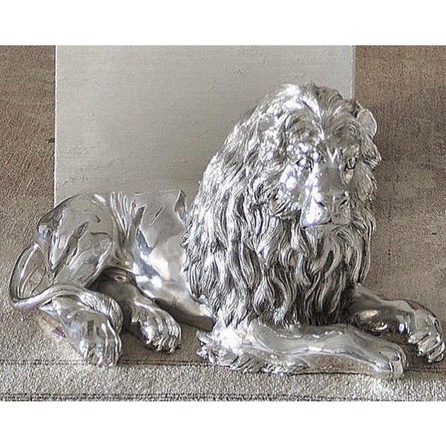 Italian Sterling Silver Lion Sculpture Chairish