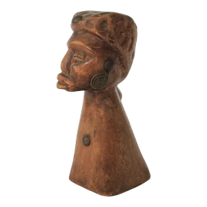 Carved Wood African Bust Figure