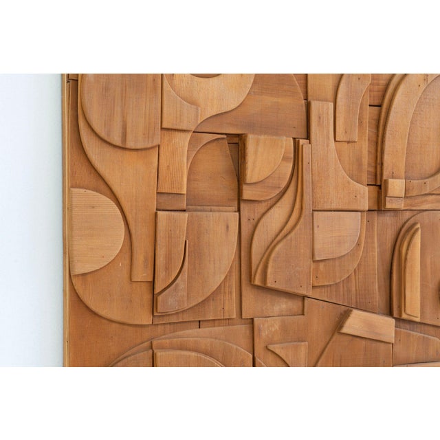 Max Neufeldt Wood Collage 1975c Dimensions: 26"high x 26" wide 3" deep signed on backside Neufeldt, Santa Barbra...