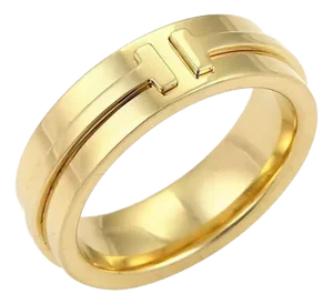 Tiffany & Co. T Two 18k Yellow Gold 5.5mm Wide Band Ring - Size 5.5
