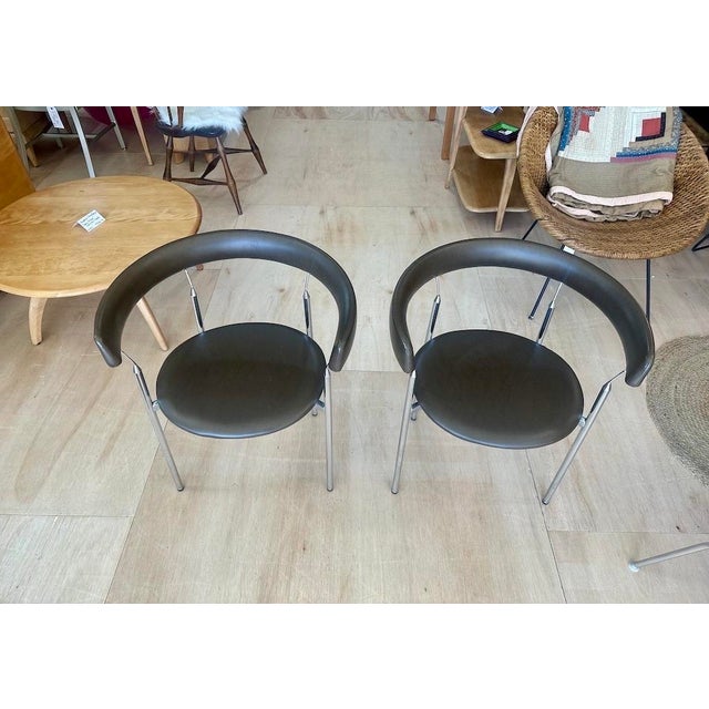 Metal Pair of "Rondo" Armchairs Designed by Jan Lunde Knudsen for Karl Sørlie & Sønner For Sale - Image 7 of 16
