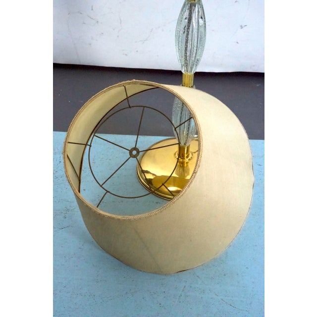 1940s Italian Murano Glass and Brass Floor Lamp by Ercole Barovier, 1940s For Sale - Image 5 of 15