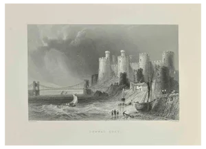 J. C. Armytage, Conway Quay, Etching, 1845