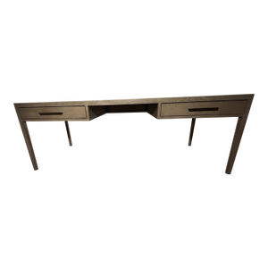 Restoration Hardware French Contemporary Desk in Brushed Grey Oak/Satin Pewter