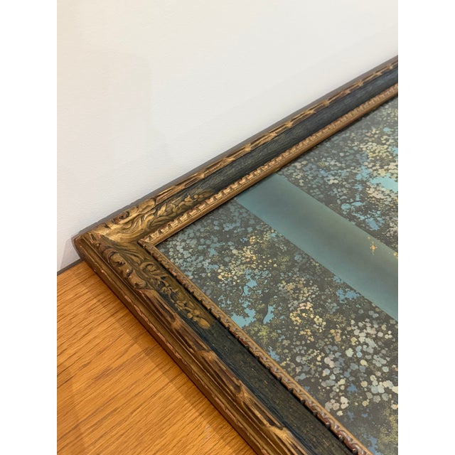 Wood 1920s Maxfield Parrish “Daybreak” Original House of Art n.y. Print in Original Ornate Frame For Sale - Image 7 of 11