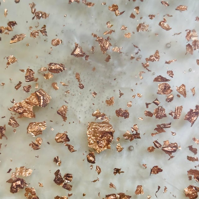 Mid Century Green Lucite Gold Fleck Trivet For Sale In San Francisco - Image 6 of 7