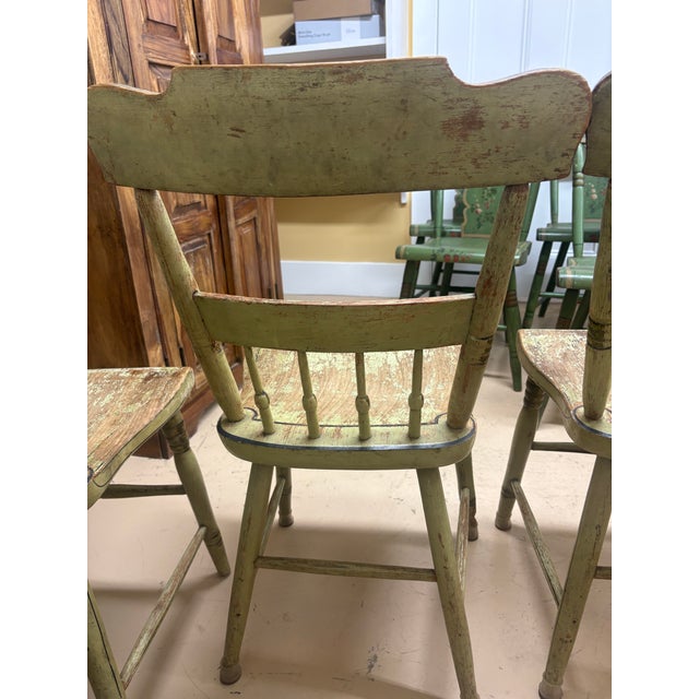 19th Century Set of 6 19th Century Hitchcock Style Chairs For Sale - Image 5 of 6