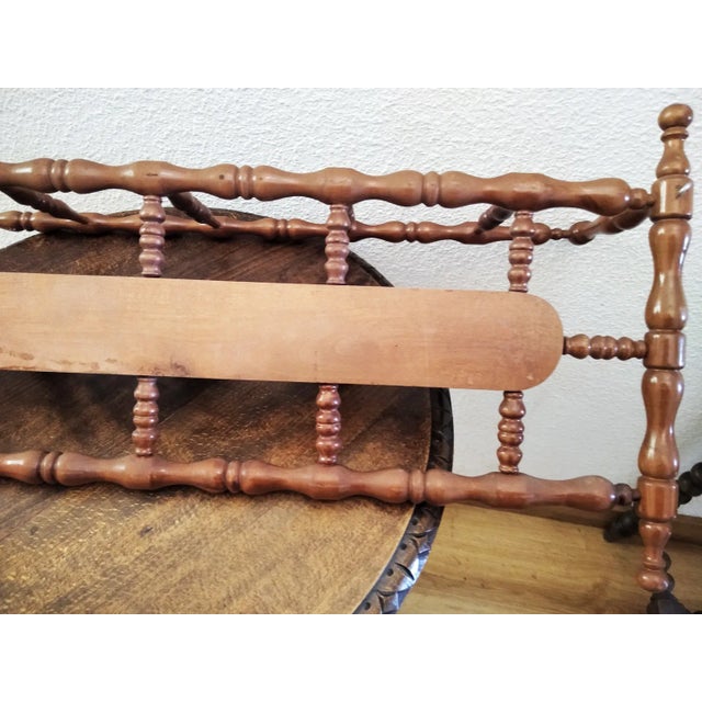 Antique Light Turned Wood Coat Rack, Early 20th Century For Sale - Image 12 of 13