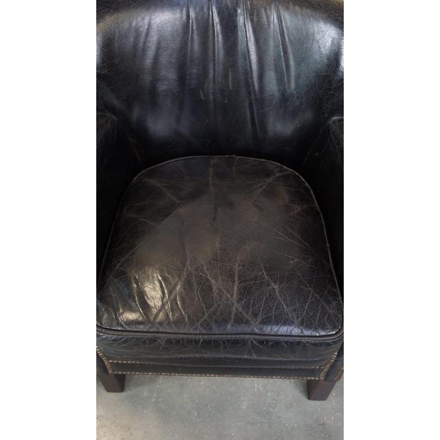 Set of Black Armchairs with Reversible Kilim Seat Cushion For Sale - Image 7 of 18