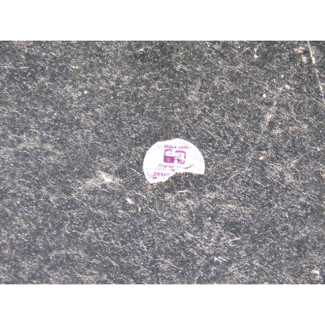 Vintage Mid Century Large Black Lucite Shell Tidal Serving Tray Chrome Handles For Sale - Image 9 of 10